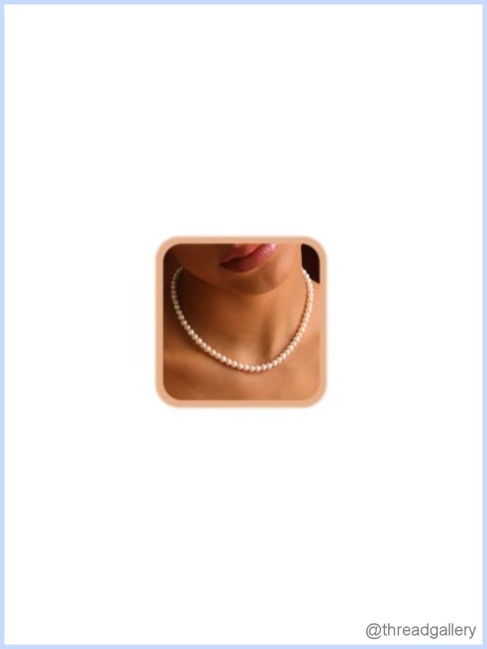 Dainty 6mm Round Imitation Pearl Choker Necklace with 2" Extender